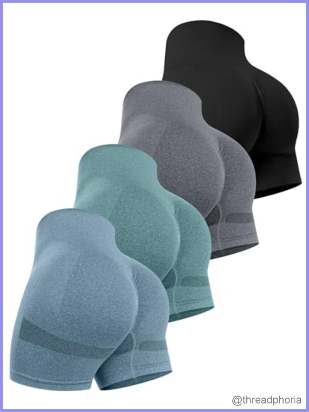 High Waisted Seamless Workout Shorts Butt Lifting Squat Proof Gym Shorts